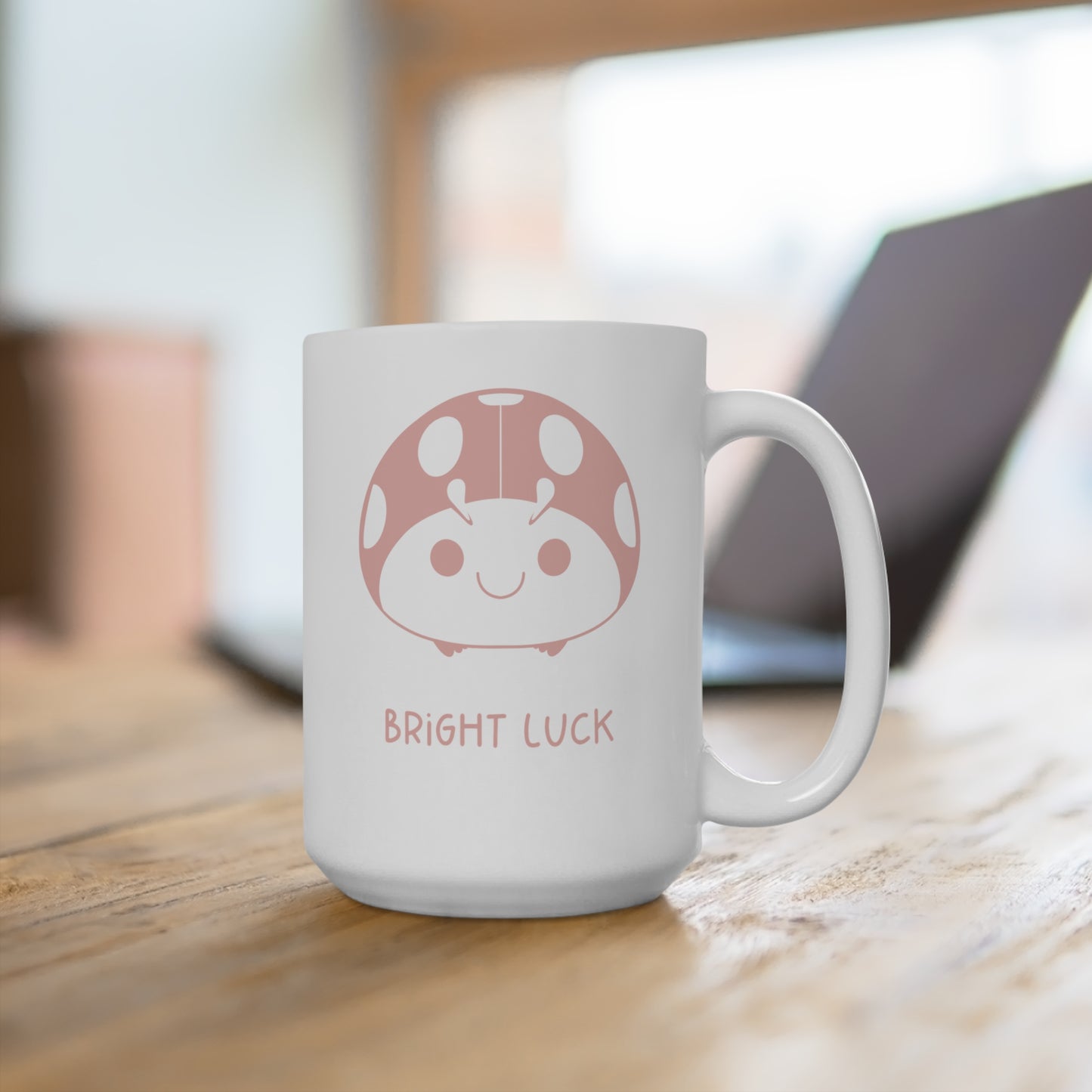 Didi the Ladybug Mug – Bright Luck Ceramic Cup (15oz) | Cute Gift for Tea & Coffee Lovers