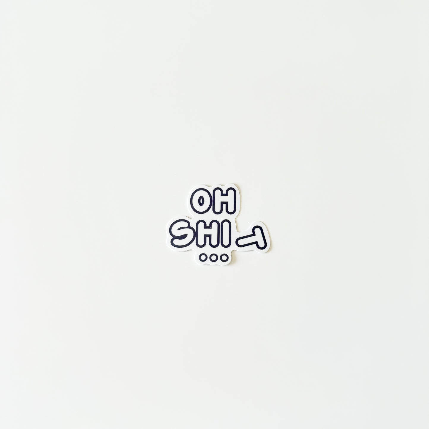 “OH SHI…T“ Funny Glossy Vinyl Sticker – Waterproof, Laminated, 2.5 Inch – Cute Laptop & Notebook Decal
