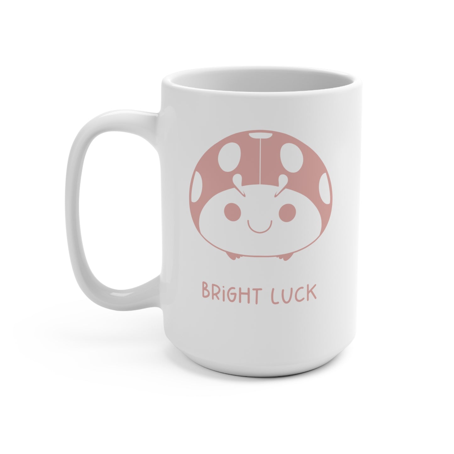 Didi the Ladybug Mug – Bright Luck Ceramic Cup (15oz) | Cute Gift for Tea & Coffee Lovers